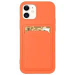 Card Case Silicone Wallet With Card Slot Documents For Orange Kryt iPhone 13 Mini