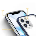 Clear 3In1 Blue Frame Gel Cover Kryt iPhone 12 Pro