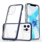 Clear 3in1 Case For Blue Frame Gel Cover Kryt iPhone 12 Pro Max