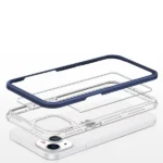 Clear 3in1 Case For Blue Frame Gel Cover Kryt iPhone 13
