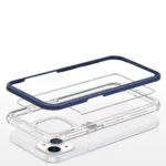 Clear 3in1 Case For Blue Frame Gel Cover Kryt iPhone 13