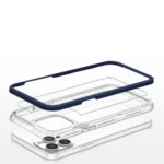 Clear 3in1 Case For Blue Frame Gel Cover Kryt iPhone 13 Pro