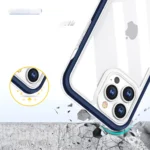 Clear 3in1 Case For Blue Frame Gel Cover Kryt iPhone 13 Pro