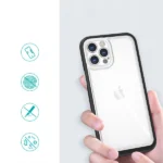 Clear 3in1 Case For Case Gel Cover With Frame Black Kryt iPhone 12 Pro Max