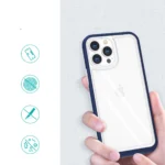 Clear 3in1 Case For Frame Cover Gel Blue Kryt iPhone 13 Pro Max