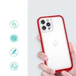 Clear 3in1 Case For Frame Cover Gel Red Kryt iPhone 12 Pro Max