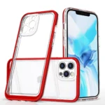 Clear 3in1 Case For Frame Cover Gel Red Kryt iPhone 12 Pro Max