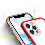 Clear 3in1 Case For Frame Cover Gel Red Kryt iPhone 12 Pro Max