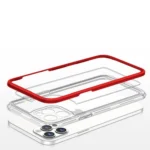 Clear 3in1 Case For Frame Cover Gel Red Kryt iPhone 12 Pro Max