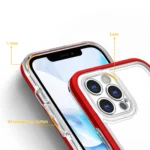 Clear 3in1 Case For Frame Cover Gel Red Kryt iPhone 12 Pro Max