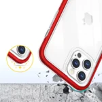 Clear 3in1 Case For Frame Cover Gel Red Kryt iPhone 12 Pro Max