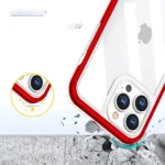 Clear 3in1 Case For Frame Cover Gel Red Kryt iPhone 13 Pro