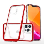 Clear 3in1 Case For Frame Cover Gel Red Kryt iPhone 13 Pro