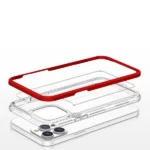 Clear 3in1 Case For Frame Cover Gel Red Kryt iPhone 13 Pro Max