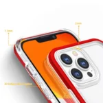 Clear 3in1 Case For Frame Cover Gel Red Kryt iPhone 13 Pro Max