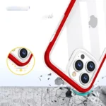 Clear 3in1 Case For Frame Cover Gel Red Kryt iPhone 13 Pro Max
