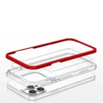 Clear 3in1 Case For Frame Cover Gel Red Kryt iPhone 13 Pro Max