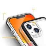 Clear 3in1 Case For Gel Cover With Frame Black Kryt iPhone 13 Mini