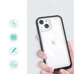 Clear 3in1 Case For Gel Cover With Frame Black Kryt iPhone 13 Mini
