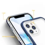 Clear 3in1 Case For Pro Max Blue Frame Gel Cover Kryt iPhone 11 Pro Max