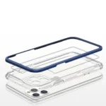 Clear 3in1 Case For Pro Max Blue Frame Gel Cover Kryt iPhone 11 Pro Max