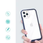 Clear 3in1 Case For Pro Max Blue Frame Gel Cover Kryt iPhone 11 Pro Max
