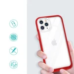 Clear 3in1 Case For Pro Max Frame Cover Gel Red Kryt iPhone 11 Pro Max
