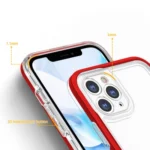 Clear 3in1 Case For Pro Max Frame Cover Gel Red Kryt iPhone 11 Pro Max