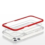 Clear 3in1 Case For Pro Max Frame Cover Gel Red Kryt iPhone 11 Pro Max