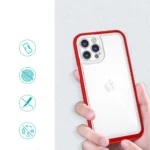 Clear 3In1 Frame Gel Cover Red Kryt iPhone 12 Pro