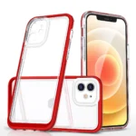Clear 3In1 Frame Gel Red Kryt iPhone 12