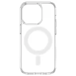 Clear Magnetic Case With MagSafe For With Silver Ring - Transparent Kryt iPhone 14 Pro