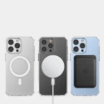 Clear Magnetic Case With MagSafe For With Silver Ring - Transparent Kryt iPhone 14 Pro Max