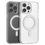 Clear Magnetic Case With MagSafe For With Silver Ring - Transparent Kryt iPhone 14 Pro Max
