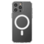 Clear Magnetic Case With MagSafe For With Silver Ring - Transparent Kryt iPhone 14 Pro Max