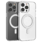 Clear Magnetic Case With MagSafe For With Silver Ring - Transparent Kryt iPhone 14 Pro Max