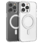 Clear Magnetic Case With MagSafe For With Silver Ring - Transparent Kryt iPhone 14 Pro Max