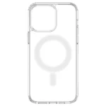 Clear Magnetic Case With MagSafe For With Silver Ring - Transparent Kryt iPhone 14 Pro Max