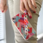 Color Chain Case Gel Flexible Elastic Case Cover With A Chain Pendant For Multicolour (3) Kryt iPhone 13 Mini