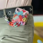 Color Chain Case Gel Flexible Elastic Case Cover With A Chain Pendant For Multicolour (3) Kryt iPhone 13 Mini