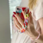 Color Chain Case Gel Flexible Elastic Case Cover With A Chain Pendant For Multicolour (4) Kryt iPhone 13 Pro