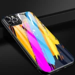 Color Glass Case Durable Cover With Tempered Glass Back And Camera Cover Pro Max Pattern 1 iPhone 11 Pro Max