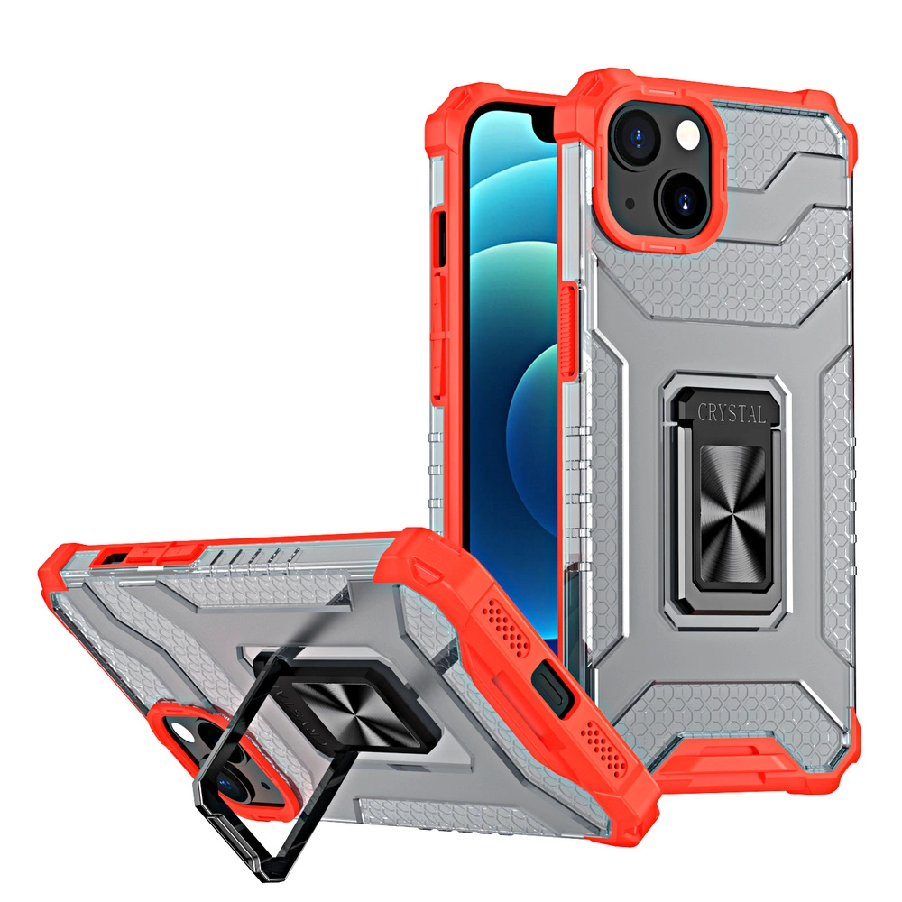 Crystal Ring Case Kickstand Tough Rugged Cover For Red Kryt iPhone 13