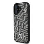 DKNY PU Leather Crosswalk Pattern MagSafe Ivory Kryt iPhone 16
