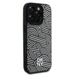 DKNY PU Leather Crosswalk Pattern MagSafe Ivory Kryt iPhone 16 Pro