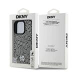 DKNY PU Leather Crosswalk Pattern MagSafe Ivory Kryt iPhone 16 Pro