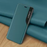 Eco Leather View Case Elegant Bookcase Type Case With Kickstand For Blue Kryt iPhone 13 Pro Max