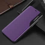 Eco Leather View Case Elegant Bookcase Type Case With Kickstand For Purple Kryt iPhone 13