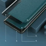 Eco Leather View Case Elegant Bookcase Type Case With Kickstand For Purple Kryt iPhone 13 Mini