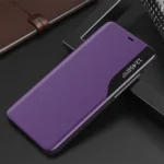 Eco Leather View Case Elegant Bookcase Type Case With Kickstand For Purple Kryt iPhone 13 Pro Max